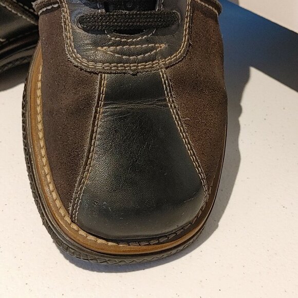 Dockers Oxford Shoe Men's Size 8 Brown Leather/Suede Casual Shoe Lace Up - Picture 2 of 10